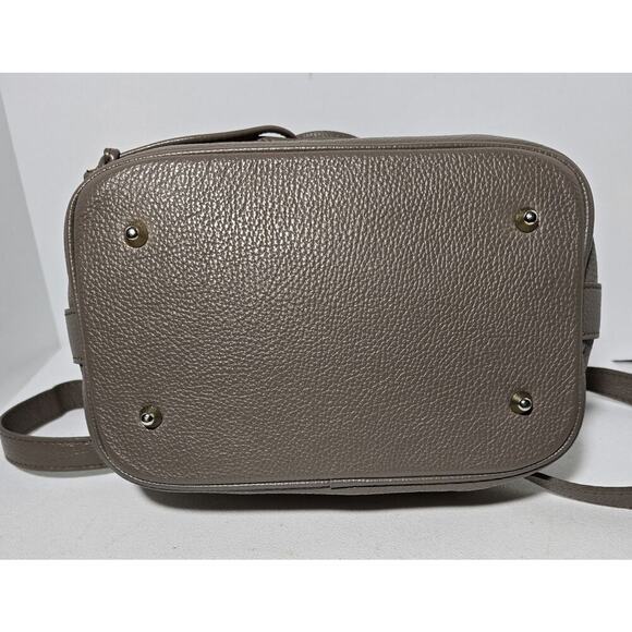 Vintage Liz Claiborne Pebble leather Drawstring Bucket Shoulder Bag Made Italy - Picture 9 of 15